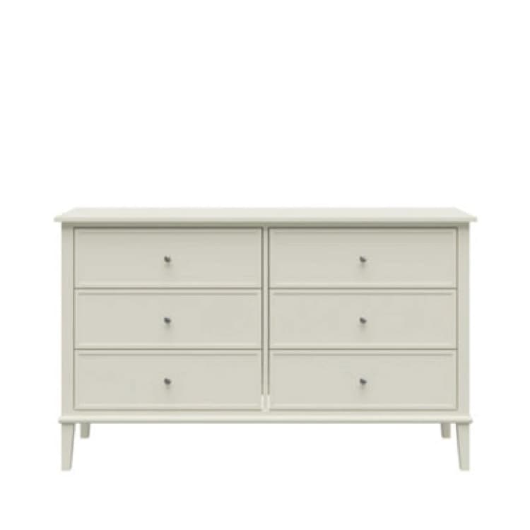 Image of Dorel Franklin 6 Drawer Dresser Soft White