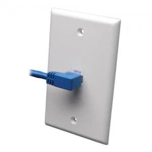 Image of Tripp Lite Left Angle Cat6 Gigabit Molded UTP Ethernet Patch Cable RJ4