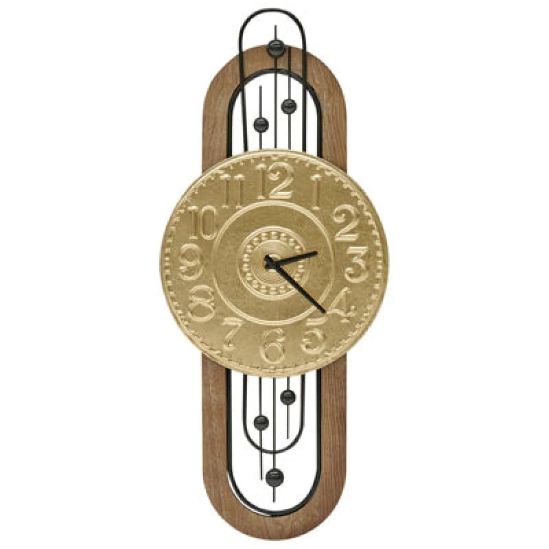 Image of Beliani Wall Clock Nobelium 36cm Metal Gold