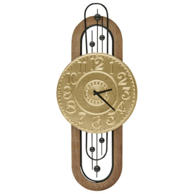 Image of Beliani Wall Clock Nobelium 36cm Metal Gold