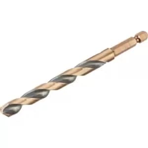 Image of DEWALT Black and Gold Hex Impact HSS Drill Bit 9mm Pack of 1