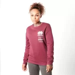 Image of Teenage Mutant Ninja Turtles Burgundy Bebop And Rocksteady Womens Sweatshirt