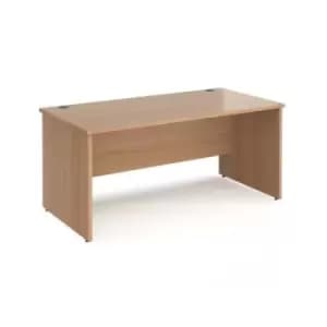 Image of Office Desk Rectangular Desk 1600mm Panel End Leg Beech Tops 800mm Depth Maestro 25