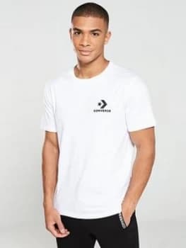 Image of Converse Left Chest Star Chevron Tee - White, Size XL, Men