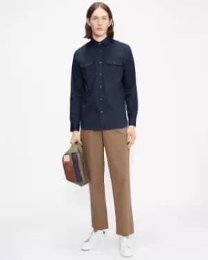 Image of Pleated Herringbone Trouser