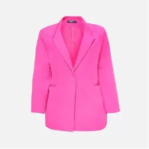 Image of Missguided Plus Size Tailored Oversized Blazer - Pink