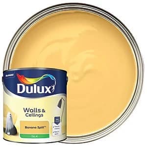 Image of Dulux Walls & Ceilings Banana Split Silk Emulsion Paint 2.5L