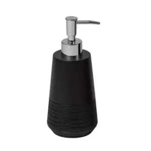 Image of Showerdrape Strata Black Resin Liquid Soap Dispenser