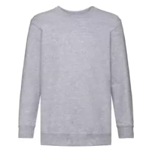 Image of Fruit Of The Loom Childrens Unisex Set In Sleeve Sweatshirt (7-8) (Heather Grey)