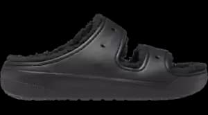 Image of Crocs Classic Cozzzy Sandals Unisex Black / Black W4/M3