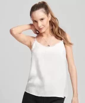 Image of Superdry Womens Eyelash Cami Top Cream / New Chalk - Size: 8