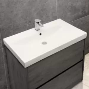 Image of Thick-Edge 5409 Ceramic 80.5cm Inset Basin with Scooped Full Bowl