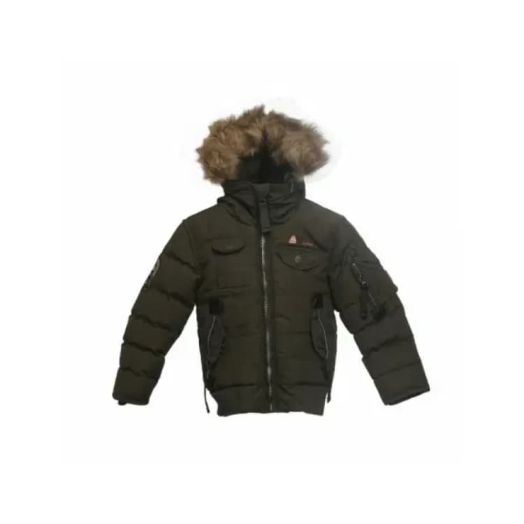 Image of Peak Mountain Children's ski jacket Peak Mountain Ecoflik Vert Male 5 ans ECOFLIK/3-8/NM-KAKI