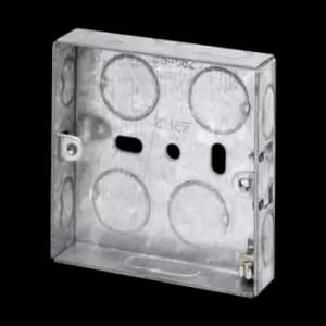 Image of Click Scolmore Essentials 1 Gang 16MM K/O Galvanised Metal Back Box - WA092