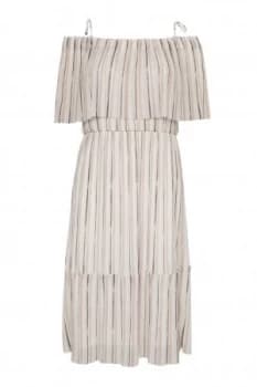Image of Great Plains Brush Stroke Layered Midi Dress White