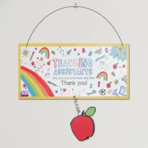 Image of Thank You Teaching Assistant Plaque with Apple Icon
