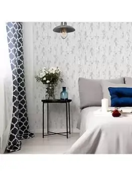 Image of Fresco Distressed Texture White/Silver Wallpaper
