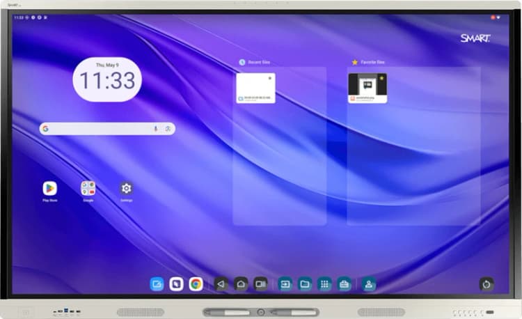 Image of Smart SMART Technologies MX interactive whiteboard 165.1cm (65") 3840 x 2160 pixels Touch Screen Silver USB / Bluetooth MX265-V5-5A