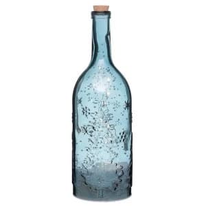 Image of Blue LED X Large Christmas Snowstorm Musical Bottle Decoration
