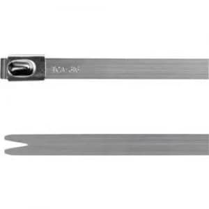 Image of Cable tie 127mm Silver Ball lock HellermannTyton