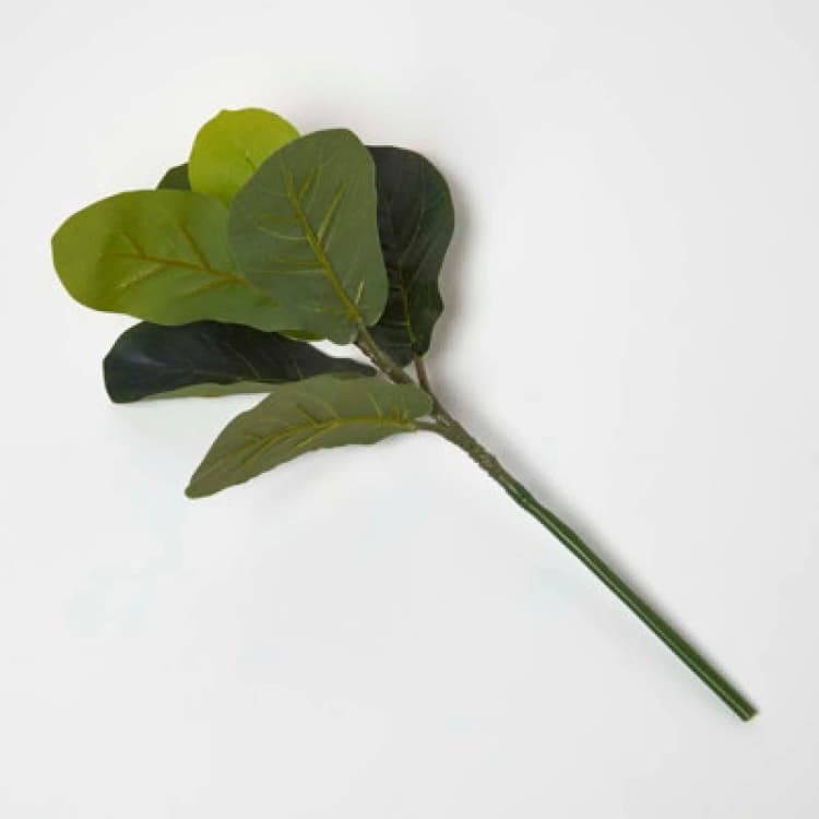 Image of Homescapes Artificial Ficus Branch, 46cm Green
