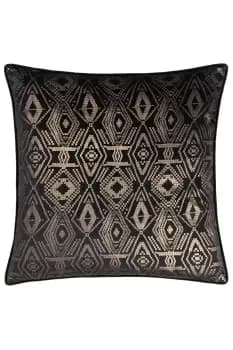 Image of Tayanna Geometric Foil Printed Piped Cushion