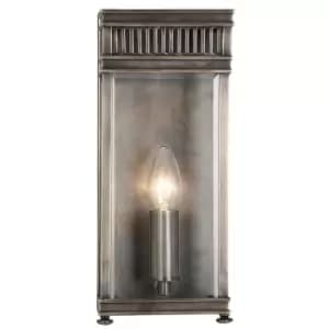 Image of Outdoor IP44 1 Bulb Flush Light Low Ceiling Dark Bronze LED E14 60W