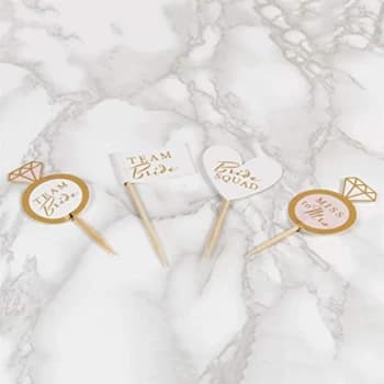 Image of Amore By Juliana Bridal Shower Cupcake Toppers - Set of 24