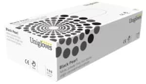 Image of Black Nitrile Powder Free Gloves - Large - Pack of 100 UNICARE GP0034