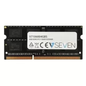 Image of V7 4GB DDR3 PC3-10600 - 1333mhz SO DIMM Notebook Memory Module - V7106004GBS