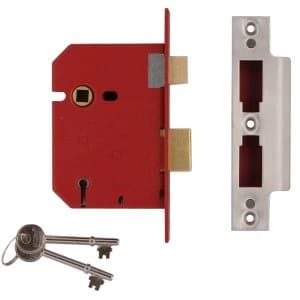 Image of Union 2201 5 Lever Mortice Sashlock Brass Finish 65mm 2.5" Box