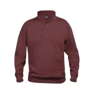 Image of Clique Unisex Adult Basic Half Zip Sweatshirt (XL) (Burgundy)