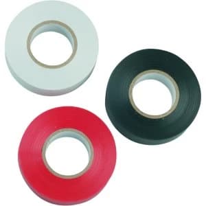 Image of Wickes Electrical Insulation Tape 20m Assorted Pack of 3