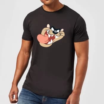 Image of Looney Tunes Tasmanian Devil Face Mens T-Shirt - Black - 5XL