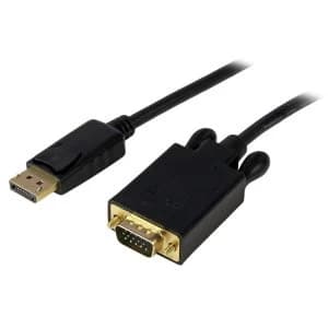 Image of StarTech 10ft DisplayPort to VGA Adapter Converter Cable - DP to VGA 1920x1200 - Black