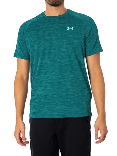 Image of Under Armour Tech Textured Short Sleeve T-Shirt Green XXL