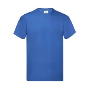 Image of Fruit Of The Loom Mens Original Short Sleeve T-Shirt (L) (Royal)