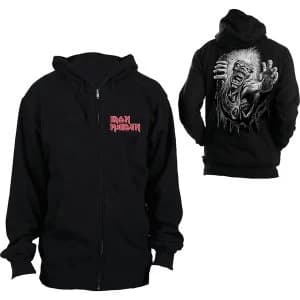 Image of Iron Maiden - No Prayer Unisex Medium Zipped Hoodie - Black