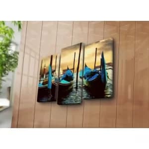 Image of 3PATK-51 Multicolor Decorative Canvas Painting (3 Pieces)