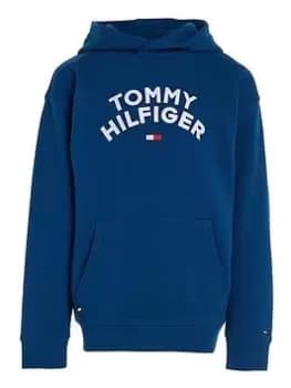 Image of Tommy Hilfiger Boys Flag Hoodie - Deep Indigo, Navy, Size 12 Years
