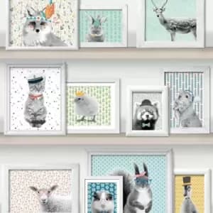 Image of Muriva - Ugepa L32501 Wild Frames Wallpaper, Multi-Colour