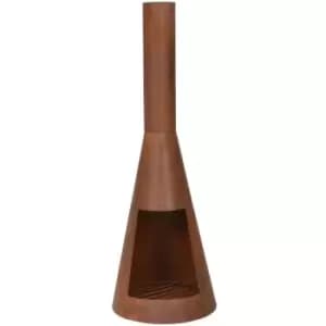 Image of Ambiance Fireplace with Chimney Ambient 100cm Rust