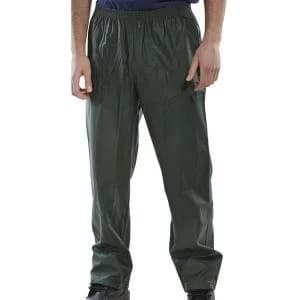 Image of B Dri Weatherproof Super Trousers XL Olive Green Ref SBDTOXL Up to 3