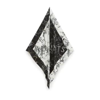 Image of AllSaints Burubru Split Square Scarf - Black