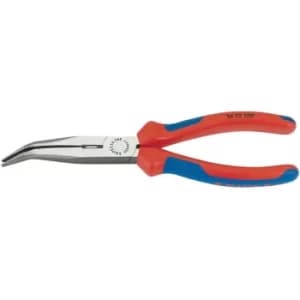 Image of Draper Knipex 26 22 200 Angled Long Nose Pliers with Heavy Duty Handles, 200mm