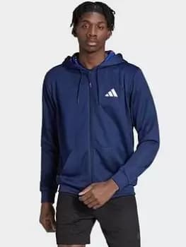 Image of adidas Train Essentials Seasonal Training Full-zip Jacket, Dark Blue, Size 2XL, Men