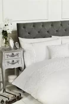 Image of Limoge Raised Roses Floral Duvet Cover Set