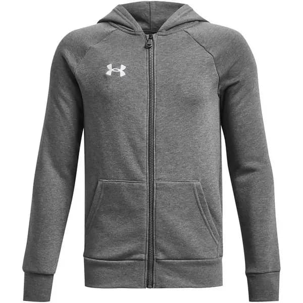 Image of Under Armour Full Zip Hoody Junior Boys 7 - 8 Years (S) Grey 53022502175