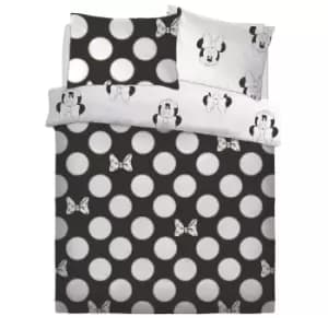 Image of Minnie Mouse Gold Bows Duvet Set (Single) (Black/White)