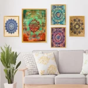 Image of SET_144 Multicolor Decorative Framed Painting (5 Pieces)